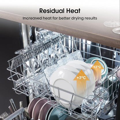 Freestanding Dishwasher 13 Place Settings 6 Programs 47dB Silver
